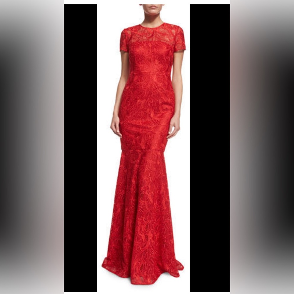 Red evening dress